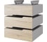 Тумба подвесная Kobor на 3 ящика T-3 aluminum/natural 230473 1