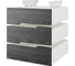Тумба подвесная Kobor на 3 ящика T-3 white/wood 230485 1