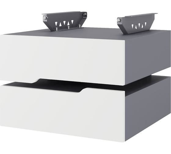 Тумба подвесная Kobor на 2 ящика T-2 graphite/premium 230449