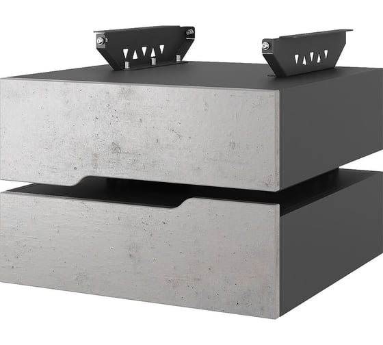 Тумба подвесная Kobor на 2 ящика T-2 black/chicago 230437