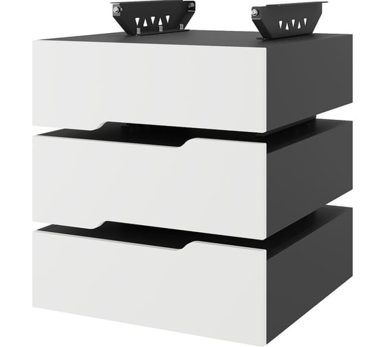Тумба подвесная Kobor на 3 ящика T-3 black/premium 230435