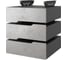 Тумба подвесная Kobor на 3 ящика T-3 black/chicago 230438 1