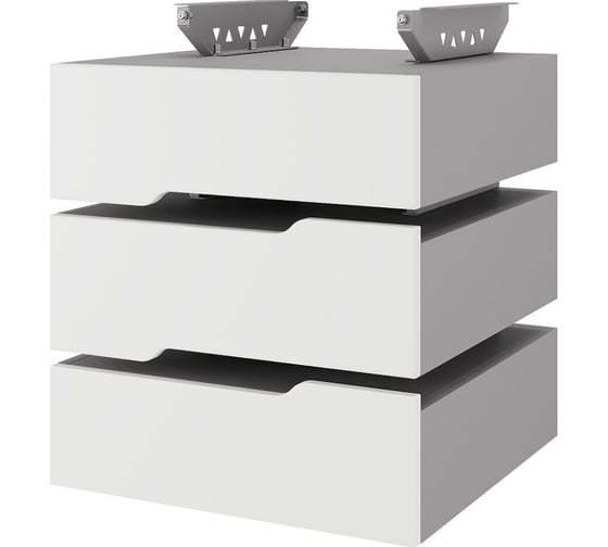 Тумба подвесная Kobor на 3 ящика T-3 aluminum/premium 230464