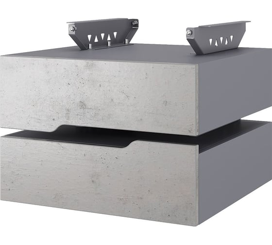 Тумба подвесная Kobor на 2 ящика T-2 graphite/chicago 230452