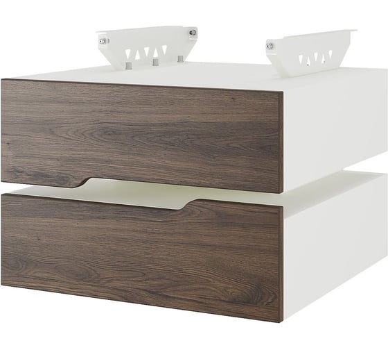 Тумба подвесная Kobor на 2 ящика T-2 white/charlston 230490