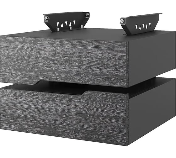 Тумба подвесная Kobor на 2 ящика T-2 black/wood 230440