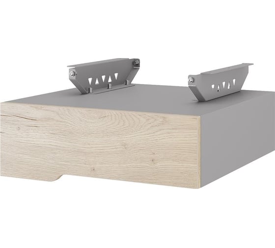 Тумба подвесная Kobor на 1 ящик T-1 aluminum/natural 230471