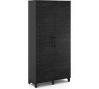 Шкаф распашной Kobor HR/5-90/60/M black/wood 221936