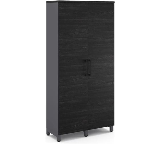 Шкаф распашной Kobor HR/5-90/60/M graphite/wood 221951