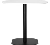 Стол обеденный DOBRIN OTIS белая столешница, черное основание LMZL-TD535_B-M_MDF-white