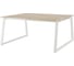 Стол офисный Kobor TR/2-140/120 white/natural 217451 1