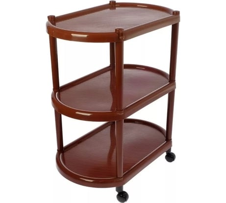 Овальная этажерка на колесах Полимербыт 3 секции 63210510