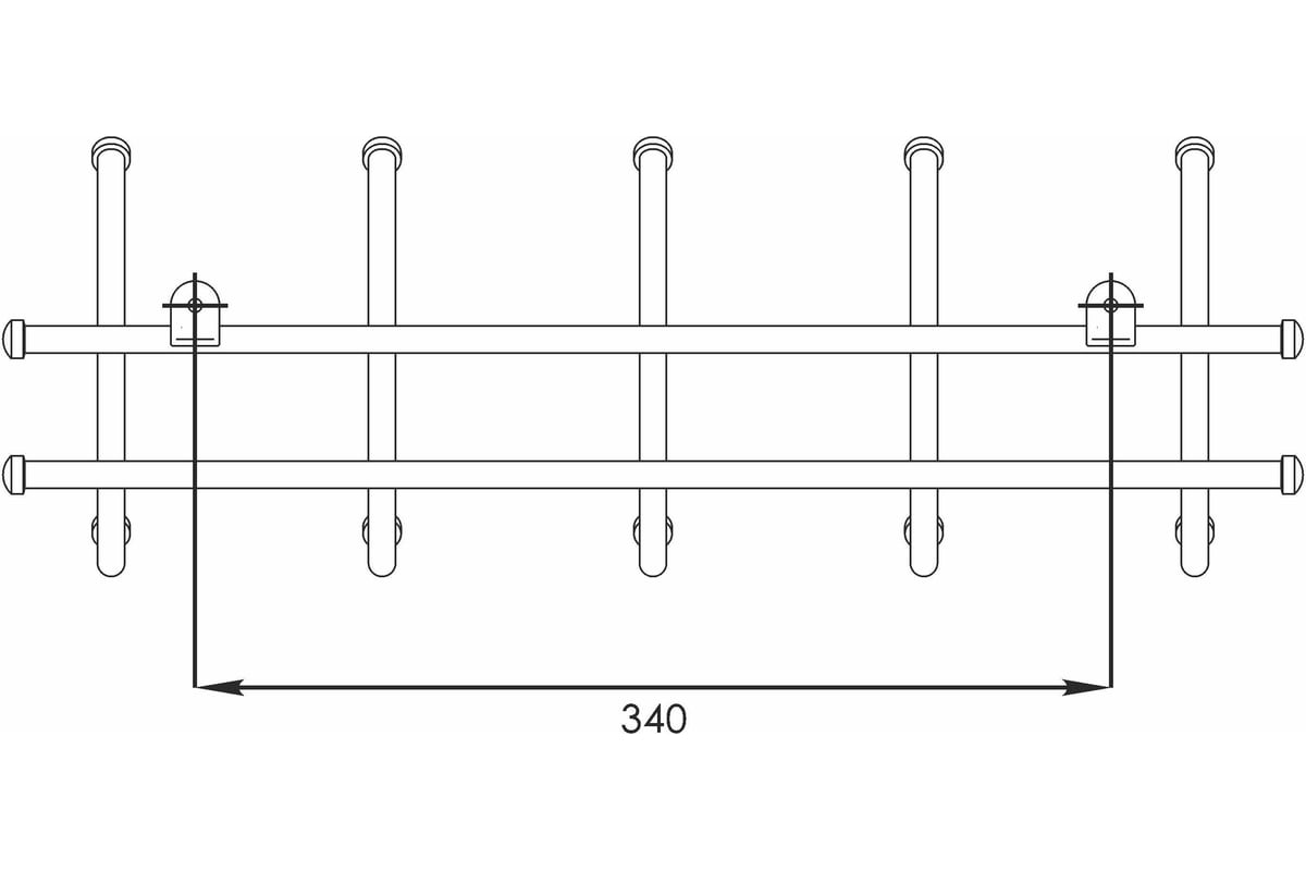 Вешалка настенная норма 5