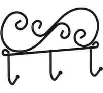 Настенная вешалка ЗМИ Кружева 3 цвет черный ВН275Ч