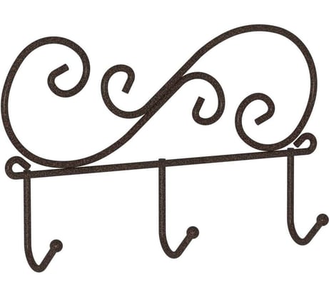Настенная вешалка ЗМИ Кружева 3 цвет медный антик ВН275М
