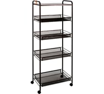 Этажерка-стеллаж для хранения ЗМИ Ладья 35КС 4 полки с колёсами цвет медный антик Э410М