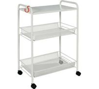 Этажерка-стеллаж для хранения ЗМИ Ладья 33КС 3 полки с колёсами цвет серый Э356С