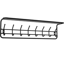 Настенная вешалка ЗМИ с полкой цвет черный ВСП169Ч