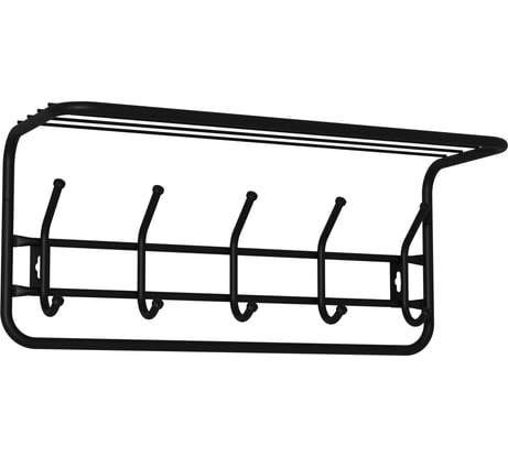 Вешалка настенная ЗМИ с полкой / цвет черный ВСП 6 Ч ВСП 6  Ч