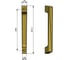 Ручка-скоба дверная HAUSKRAFTER 1839 200 мм, розовое золото глянцевое O-1839-200-RG PVD 2