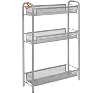 Этажерка-стеллаж для хранения ЗМИ Ладья 1 3 полки цвет металлик Э289Мет