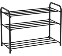 Обувница-этажерка для обуви ЗМИ Альфа 23 3 полки 9 пар обуви цвет черный ПДОА23Ч