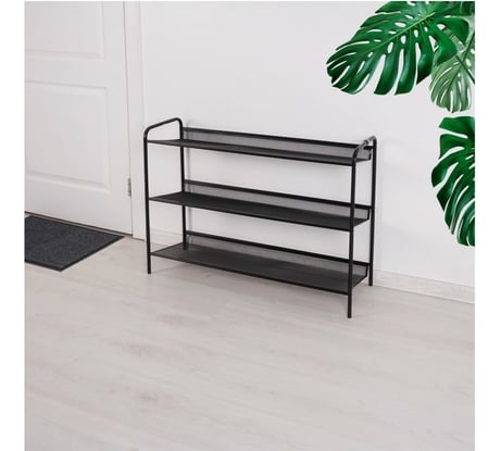 Обувница  Этажерка для обуви ЗМИ 3-х полочная Женева 33  12 пар обуви  Цвет черный ПДО Ж33 Ч ПДО Ж33  Ч