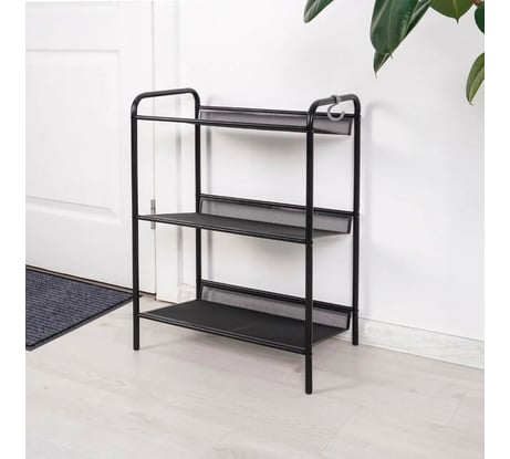 Обувница  Этажерка для обуви ЗМИ 3-х полочная Женева 13  8 пар обуви  Цвет черный ПДО Ж13 Ч ПДО Ж13  Ч