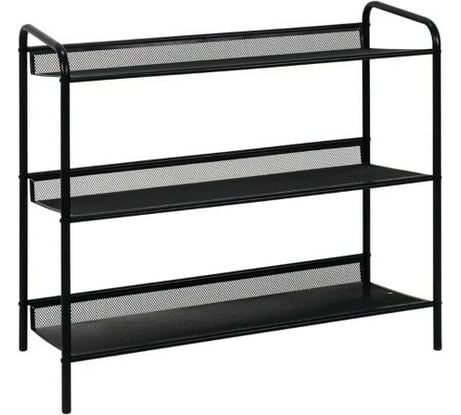 Обувница  Этажерка для обуви ЗМИ 3-х полочная Женева 23  9 пар обуви  Цвет черный ПДО Ж23 Ч ПДО Ж23  Ч