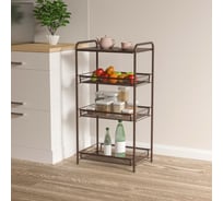 Этажерка-стеллаж для хранения ЗМИ Ладья 34С 4 секции цвет медный антик Э558М