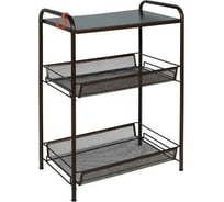 Этажерка-стеллаж для хранения ЗМИ Ладья 33С 3 полки цвет медный антик Э557М