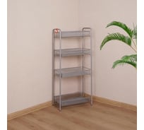 Этажерка-стеллаж для хранения ЗМИ Ладья 24 3 полки цвет металлик Э556Мет