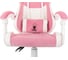 Кресло игровое Бюрократ Knight Kitty/F W Fabric розовое/молочное, пластиковая крестовина, белая подставка для ног 2079448 4