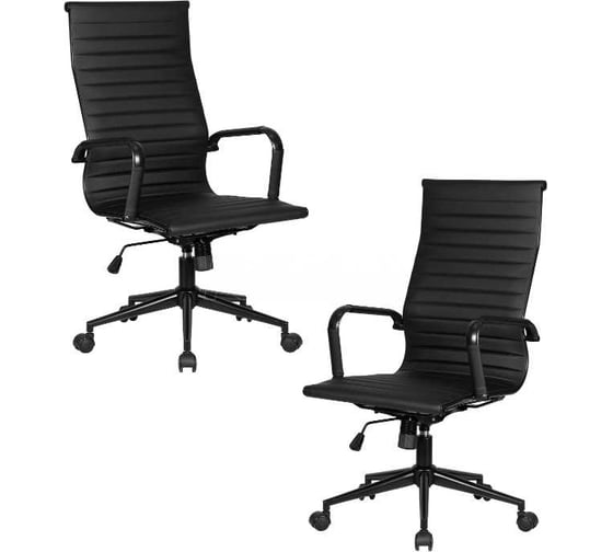 Офисное кресло для руководителей DOBRIN Набор 2 шт CLARK SIMPLE BLACK (чёрный) LMR-101B-N_B-M_EL-black