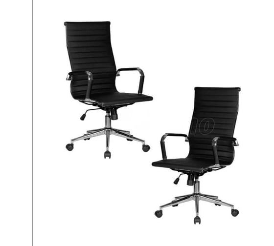 Офисное кресло для руководителей DOBRIN Набор 2 шт CLARK SIMPLE (чёрный) LMR-101B-N_CH-M_EL-black