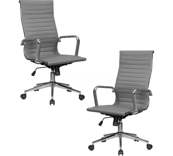 Офисное кресло для руководителей DOBRIN Набор 2 шт CLARK SIMPLE (серый (47)) LMR-101B-N_M_EL-grey