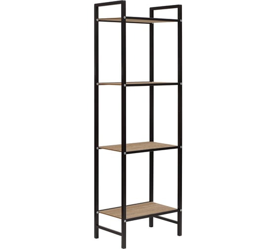 Стеллаж GreenWeen ALTO SMART, черный, ЛМДФ Дуб Каселла, 45x30x145 мм GW-ALTO-SMART-450B-LD-R