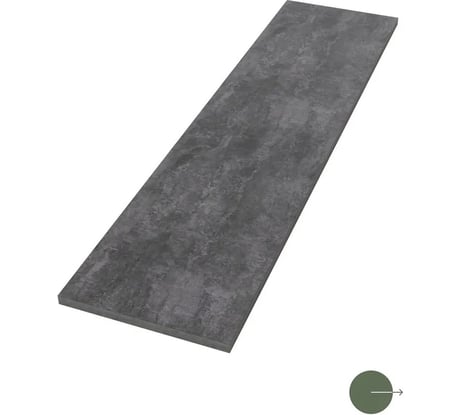 Столешница прямоугольная Alternative Бетон Темный 2632 PE 1600x600x38 В1 ВЛДСП 4SF 00 50989