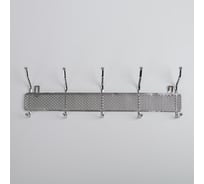 Вешалка Доляна Шах на 5 двойных крючках 43x13x5,6 см цвет хром 4686346