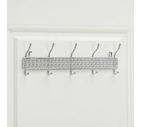 Вешалка Доляна Витая на 5 двойных крючках 42,5x13x6 см цвет хром 6894940