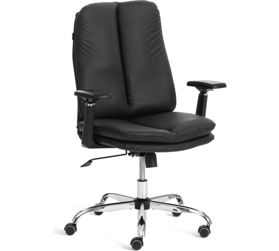 Кресло Tetchair Итон-Лоу/Eton-Low хром 3Д кож/зам, черный, 36-6 25737