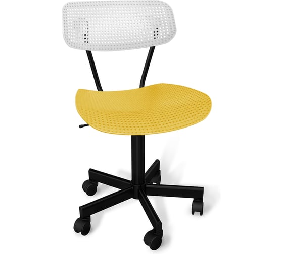 Стул офисный Sheffilton SHT-ST85/S121М, черный/желтый/черный муар 5789354410