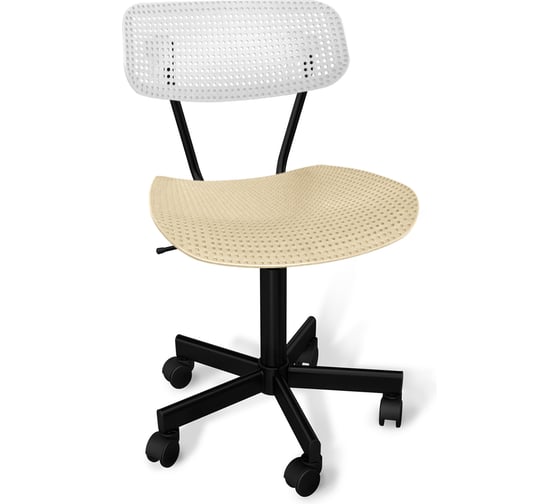 Стул офисный Sheffilton SHT-ST85/S121М, белый/бежевый/черный муар 5789354406