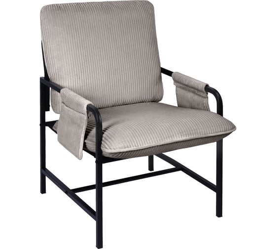 Кресло BRABIX Gentle LC-300, ЛОФТ, пружинный блок, ткань велсофт (плюш), серое 533142