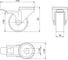 Опора колесная со стопором Ajax WL/B-50R/40 kg (brake) резина, под винт М8 60855 2