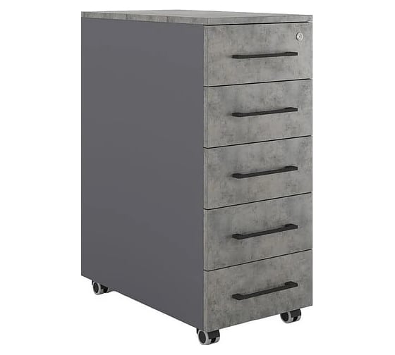 Тумба мобильная Kobor TМ5-40/70 graphite/chicago 221742