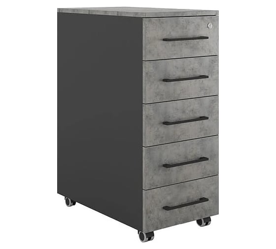 Тумба мобильная Kobor TМ5-40/50 black/chicago 221721