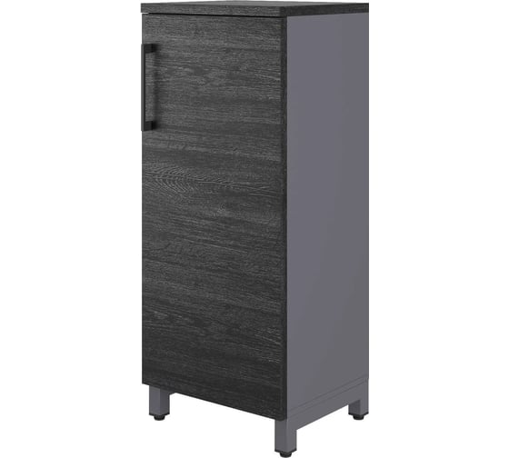Шкаф распашной Kobor HR/3-45/40/M graphite/wood 221890