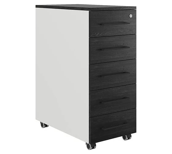 Тумба мобильная Kobor TМ5-40/80 white/wood 221791