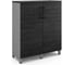 Шкаф распашной Kobor HR/3-90/40/M aluminum/wood 221900 1